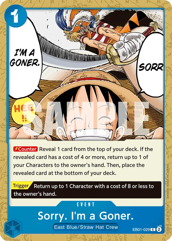 Immagine carta Sorry I'm A Goner