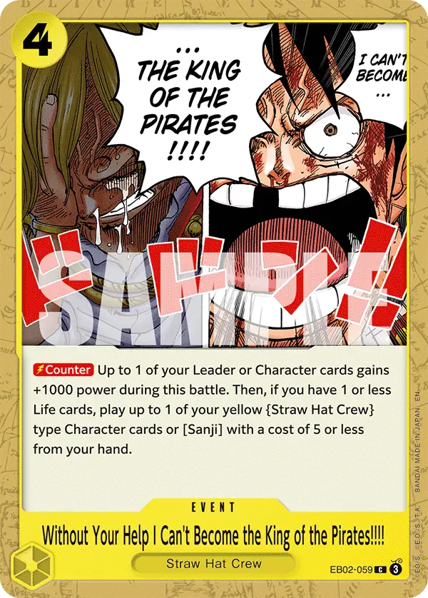 Immagine carta Without Your Help I Can't Become The King Of Pirates!!!!