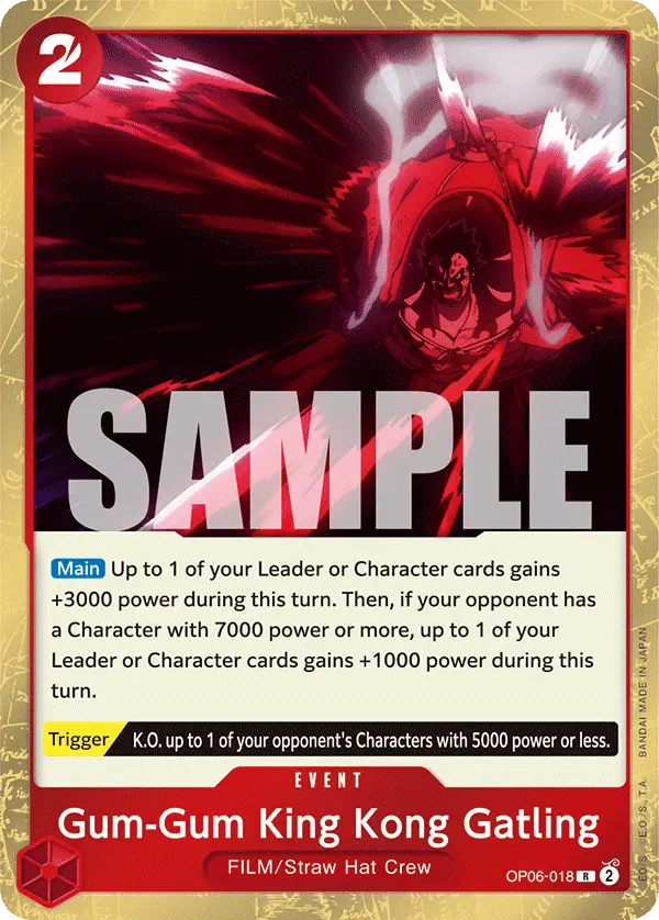 Immagine carta Gum-gum King Kong Gatling