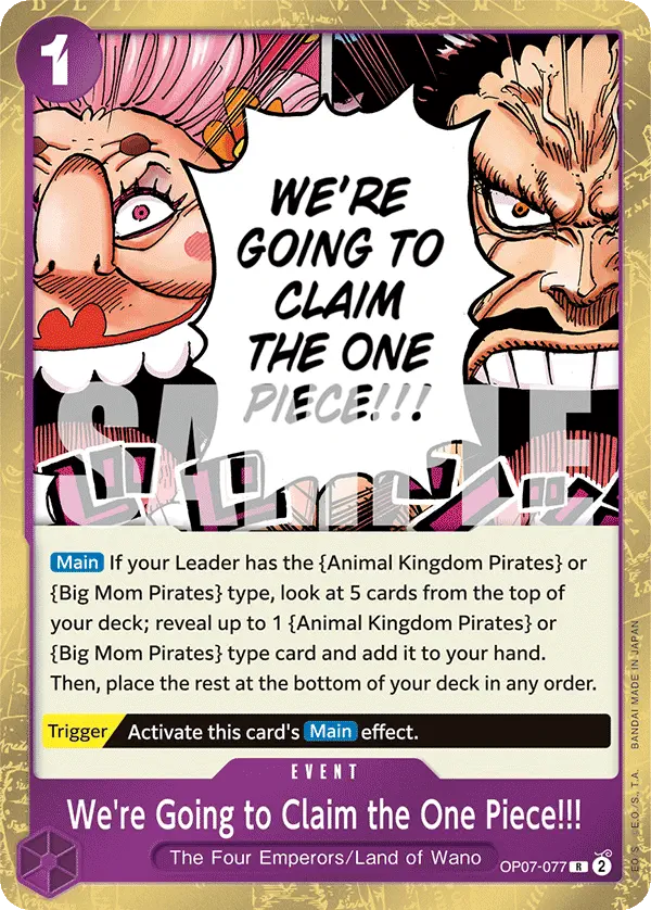 Immagine carta We're Going To Claim The One Piece