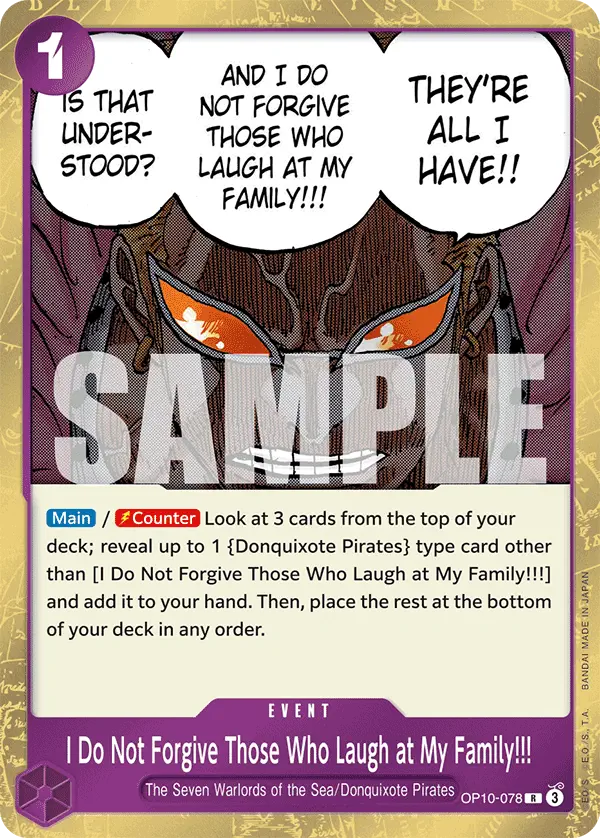 Immagine carta I Do Not Forgive Those Who Laugh At My Family!!!