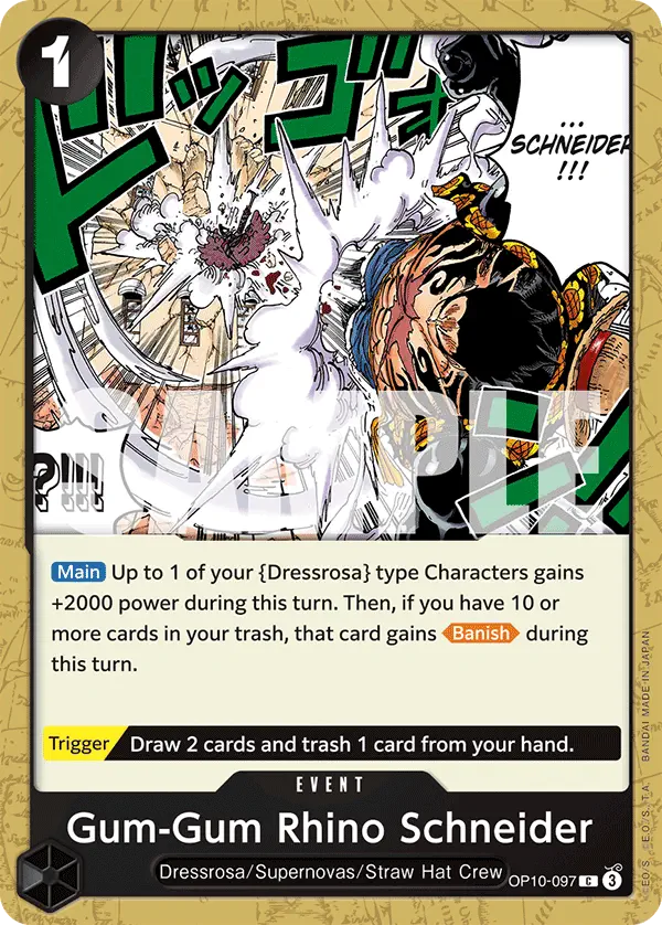 Immagine carta Gum-gum Rhino Schneider