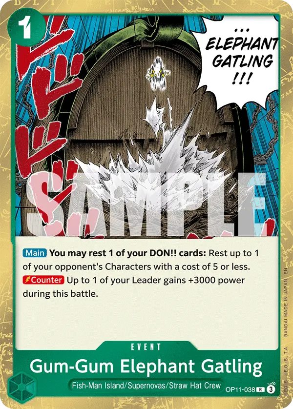 Immagine carta Gum-gum Elephant Gatling