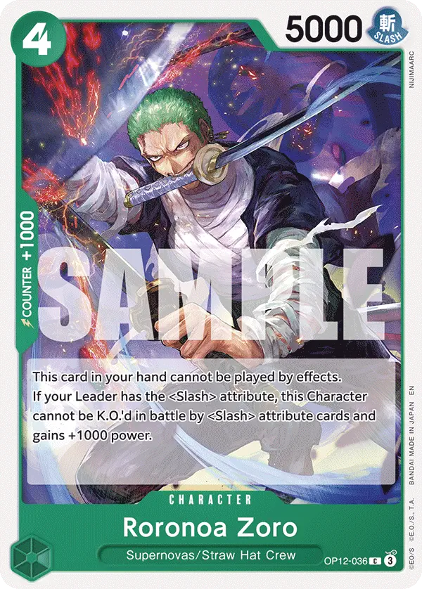 Immagine carta Roronoa Zoro