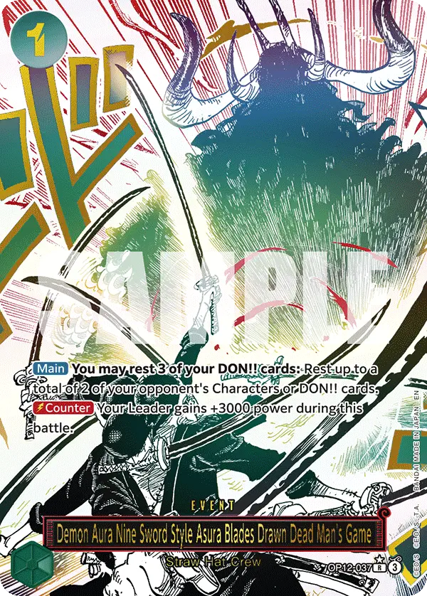 Immagine carta Demon Aura Nine Sword Style Asura Blades Drawn Dead Man's Game