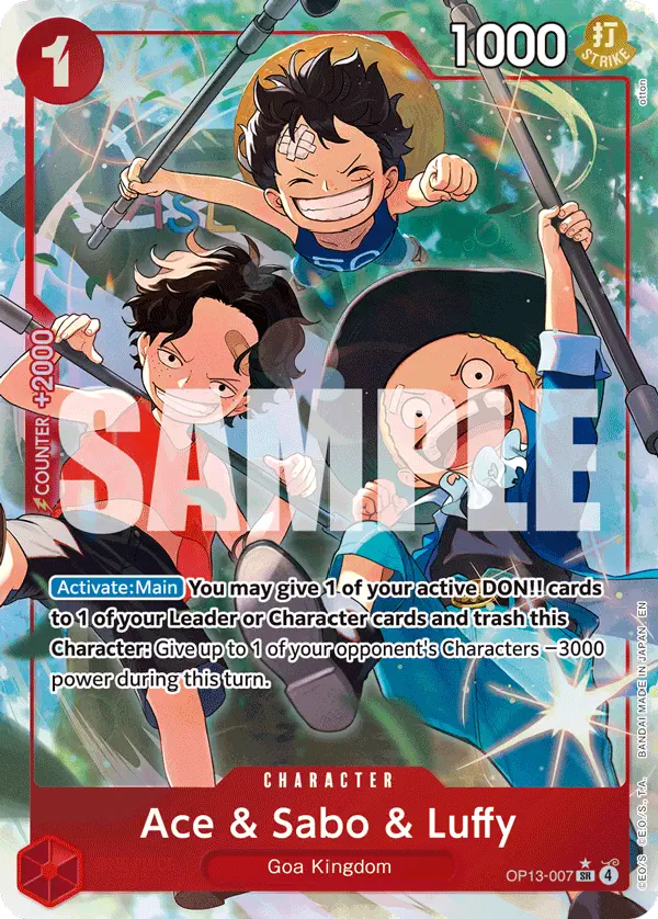 Immagine carta Ace & Sabo & Luffy