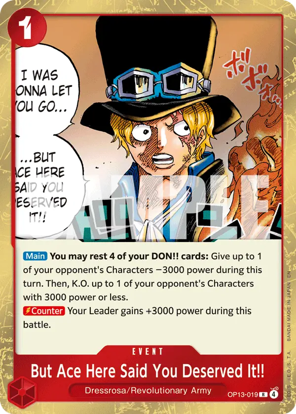 Immagine carta But Ace Here Said You Deserved It!!