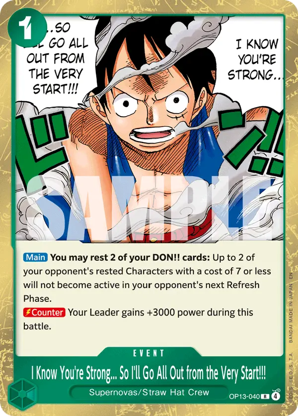Immagine carta I Know You're Strong... So I'll Go All Out From The Very Start!!!