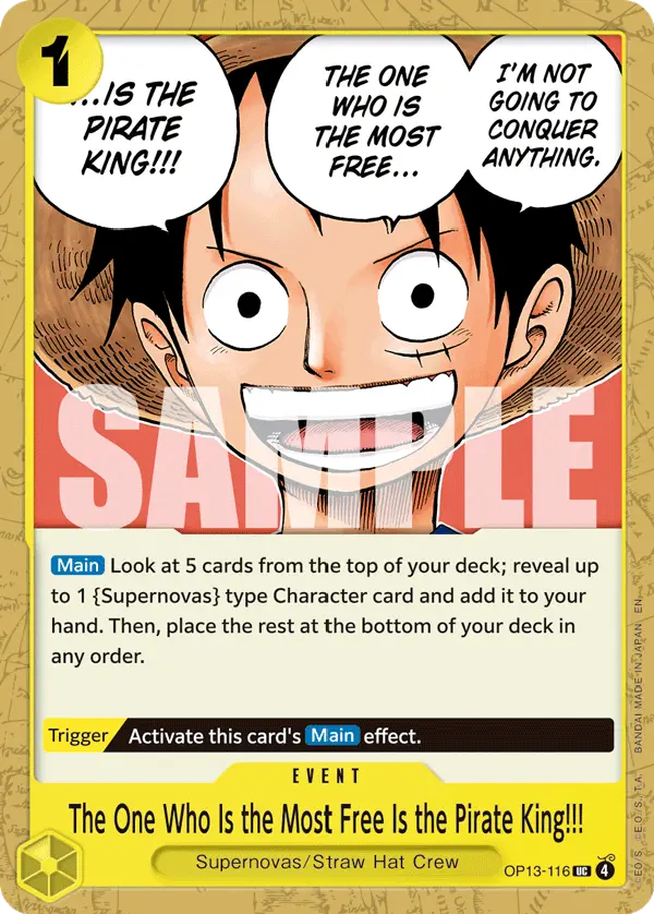 Immagine carta The One Who Is The Most Free Is The Pirate King!!!