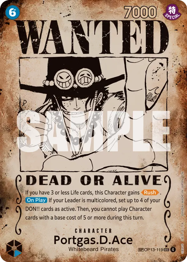 Immagine carta Portgas D Ace