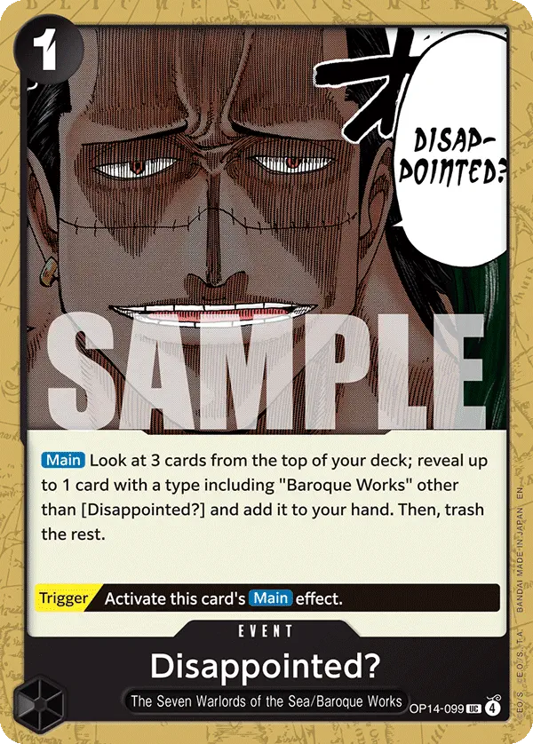 Immagine carta Disappointed?