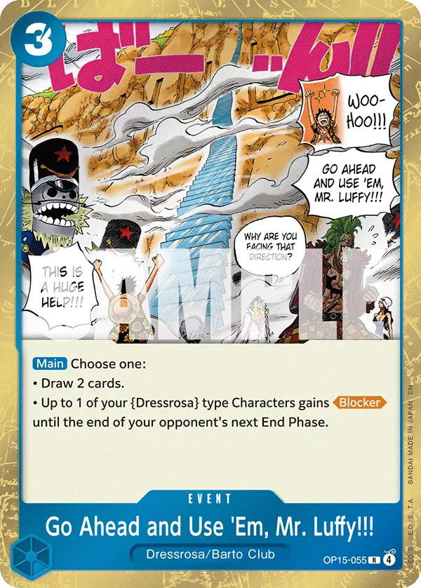 Immagine carta Go Ahead And Use 'em, Mr. Luffy!!!