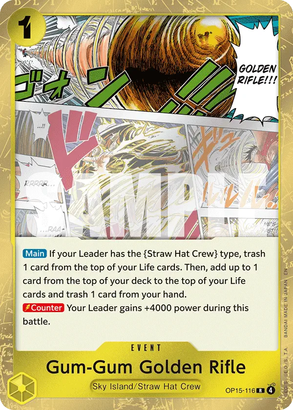 Immagine carta Gum-gum Golden Rifle