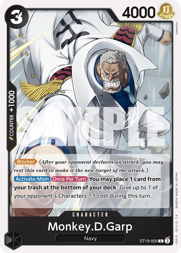 Immagine carta Monkey D Garp